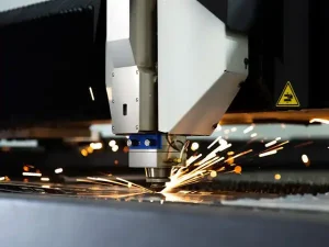 Precision CNC laser cutting for TERRA crane steel plates.