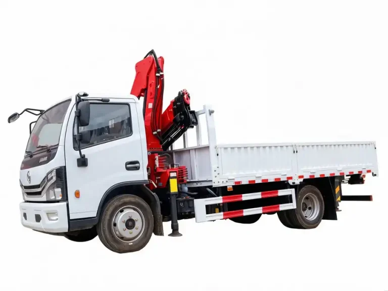 Complete 4x2 truck mounted with a 5-ton TERRA knuckle boom crane.