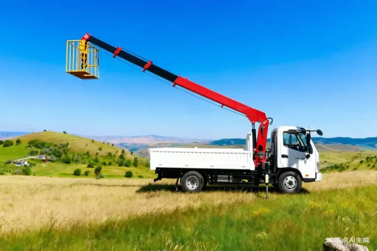 Certified safety man basket for truck mounted crane aerial maintenance.