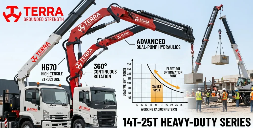 terra crane load chart working radius calculation