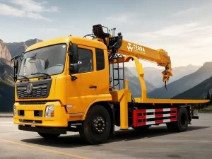 Multi-functional recovery truck integrated with 8-ton stiff boom crane