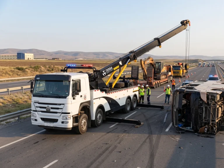 Rugged 360-degree rotating heavy duty wrecker for extreme off-road recovery