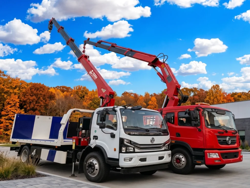 bare stiff boom crane superstructure pto installation 1